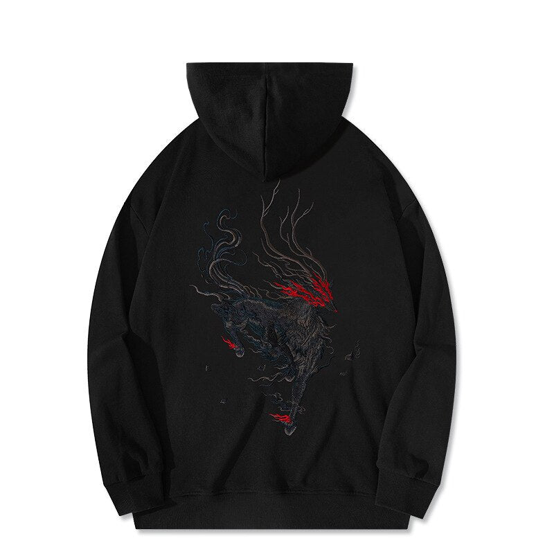 "Black Dragon" Unisex Men Women Streetwear Graphic Hoodie Daulet Apparel