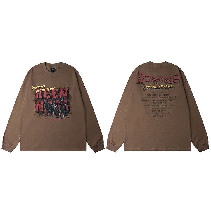 "Mean Team" Unisex Men Women Streetwear Graphic Sweatshirt Daulet Apparel