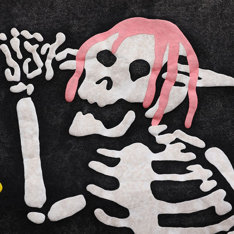 "Pink Hair" Unisex Men Women Streetwear Graphic T-Shirt Daulet Apparel