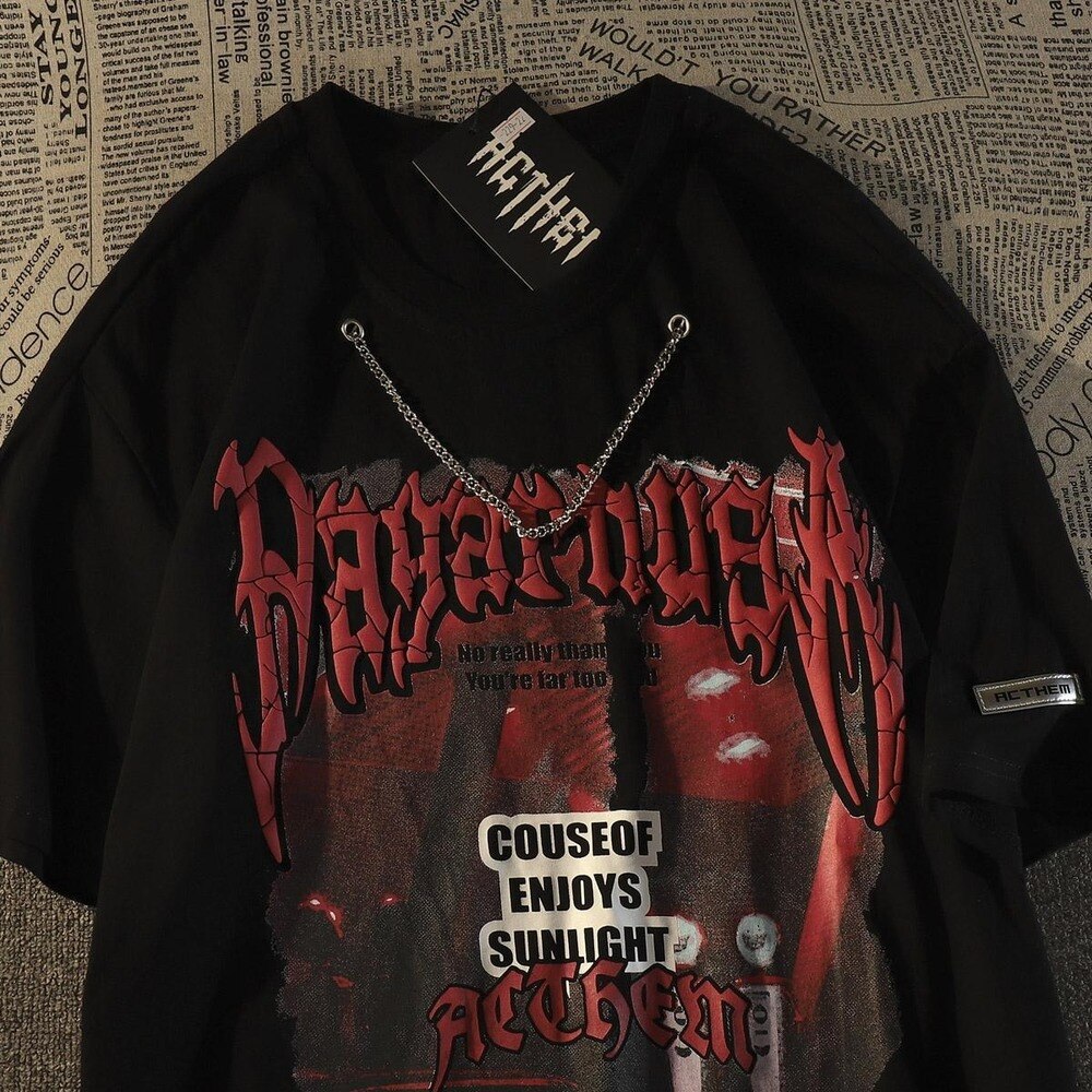 "Enjoy The Sunlight" Unisex Men Women Streetwear Graphic T-Shirt Daulet Apparel