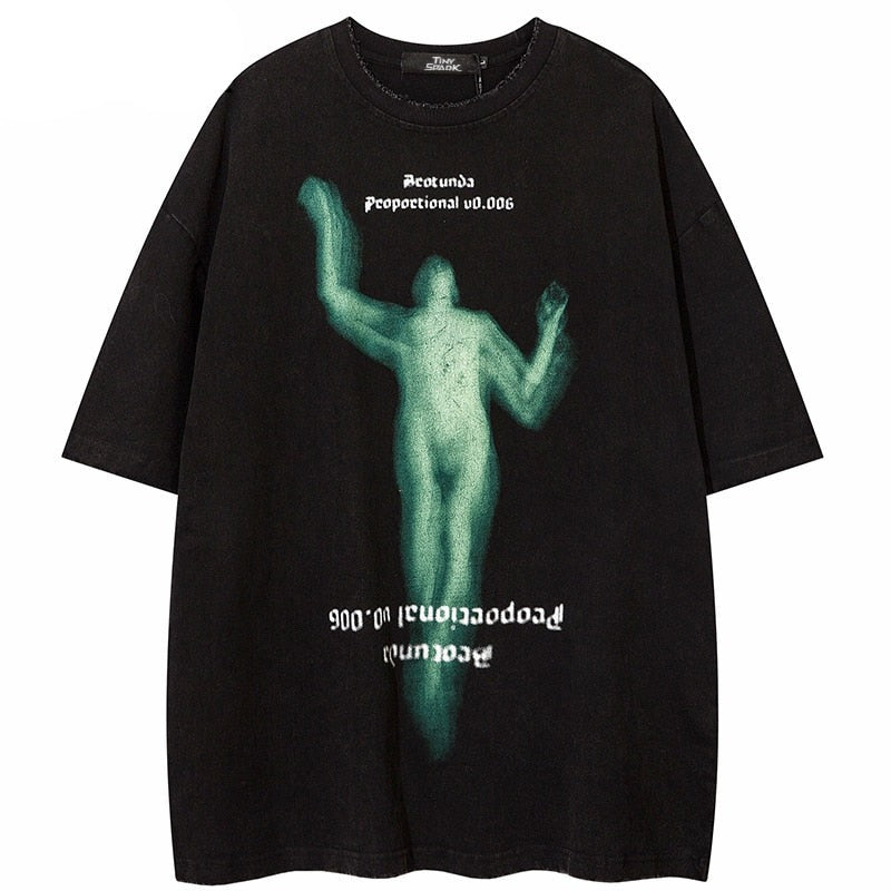 "Washed Away" Unisex Men Women Streetwear Graphic T-Shirt Daulet Apparel