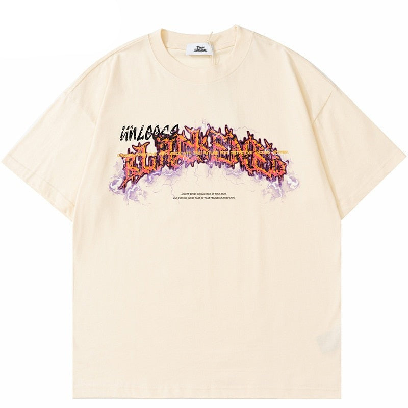 "Illusion Lighting" Unisex Men Women Streetwear Graphic T-Shirt Daulet Apparel