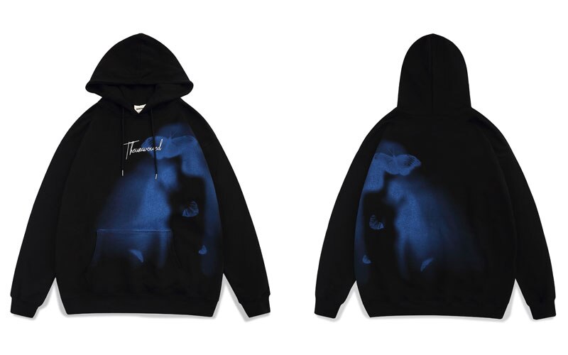 "Purple Ghost" Unisex Men Women Streetwear Graphic Hoodie Daulet Apparel