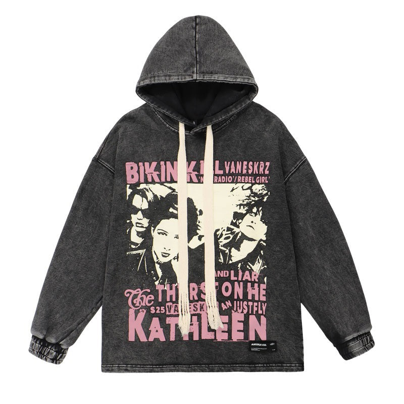 "Kathleen" Unisex Men Women Streetwear Graphic Hoodie Daulet Apparel
