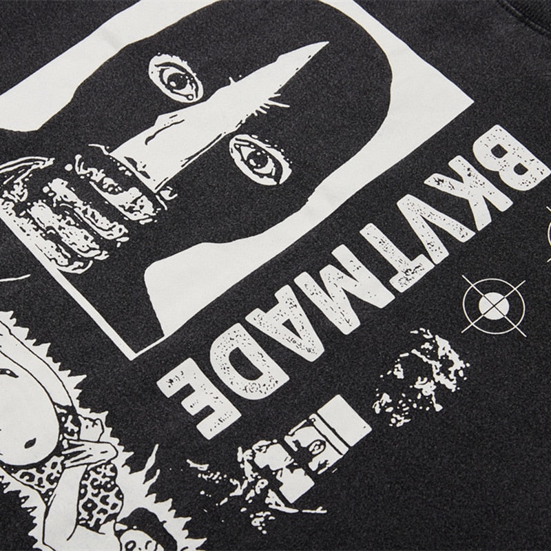 "Blind Man" Unisex Men Women Streetwear Graphic T-Shirt Daulet Apparel