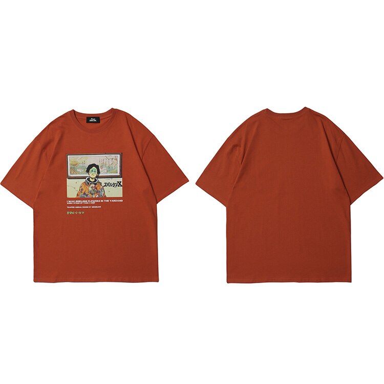 "Flower Garden" Unisex Men Women Streetwear Graphic T-Shirt Daulet Apparel