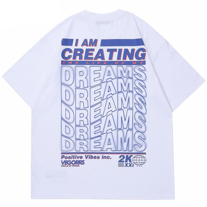 "Sweet Dreams" Unisex Men Women Streetwear Graphic T-Shirt Daulet Apparel