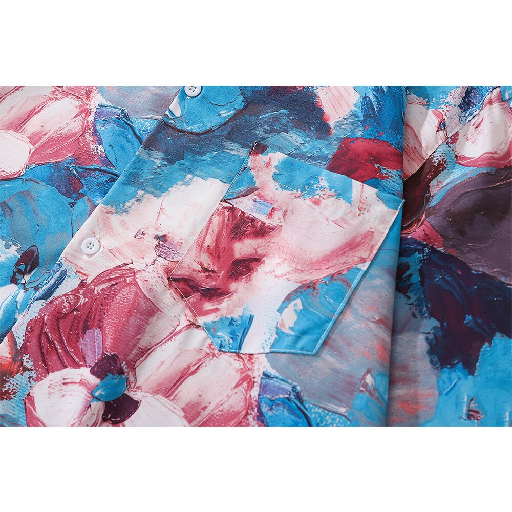 "Cotton Hades" Unisex Men Women Streetwear Button Up Shirt Daulet Apparel