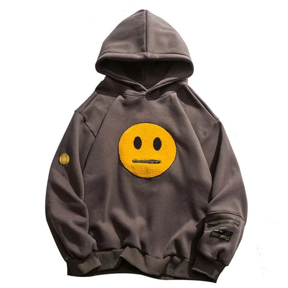 smiley face hoodie mens