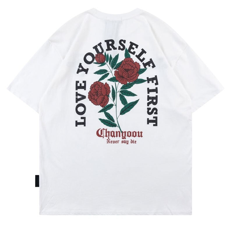 "Love Yourself" Unisex Men Women Streetwear Graphic T-Shirt Daulet Apparel