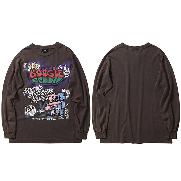 "Boogie" Unisex Men Women Streetwear Graphic Sweatshirt Daulet Apparel