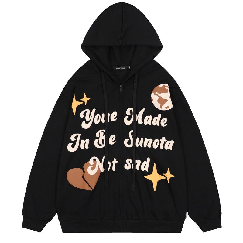 "Don't Be Sad" Unisex Men Women Streetwear Graphic Hoodie Daulet Apparel