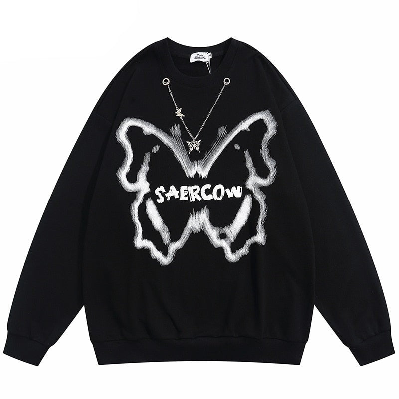 "Scared Now" Unisex Men Women Streetwear Graphic Sweatshirt Daulet Apparel