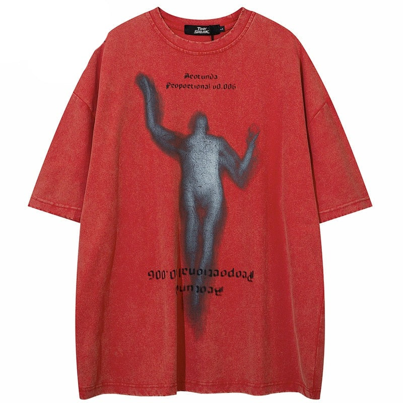 "Washed Away" Unisex Men Women Streetwear Graphic T-Shirt Daulet Apparel