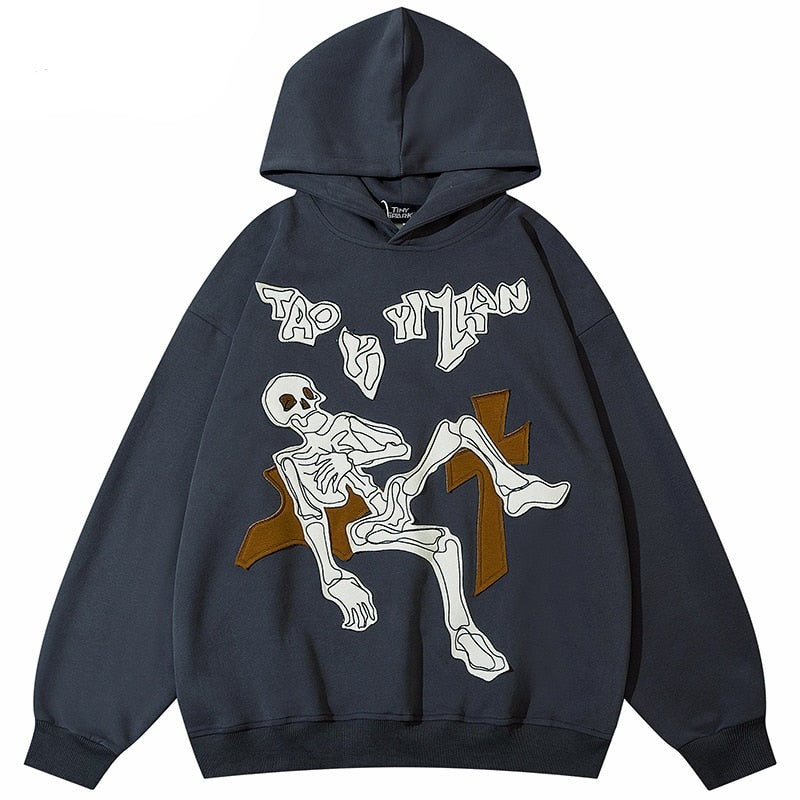 "Falling Down" Unisex Men Women Streetwear Graphic Hoodie Daulet Apparel