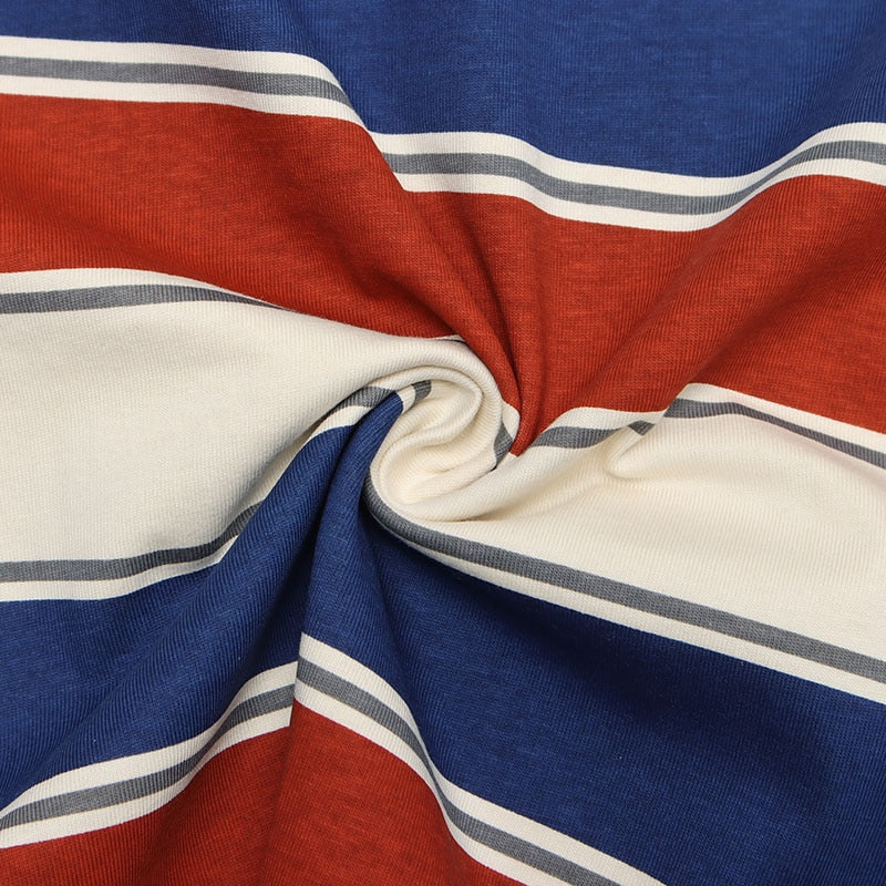 "Striped" Unisex Men Women Streetwear Graphic T-Shirt Daulet Apparel