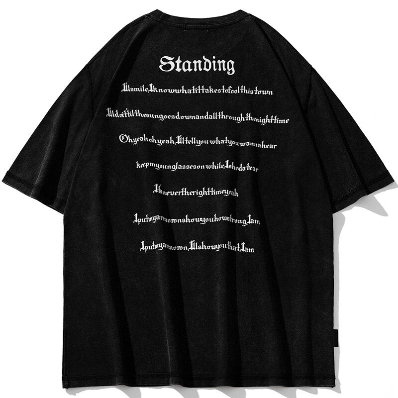 "Rock On" Unisex Men Women Streetwear Graphic T-Shirt Daulet Apparel