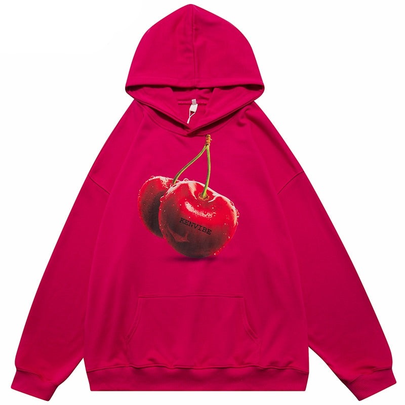 "Cherry" Unisex Men Women Streetwear Graphic Hoodie Daulet Apparel