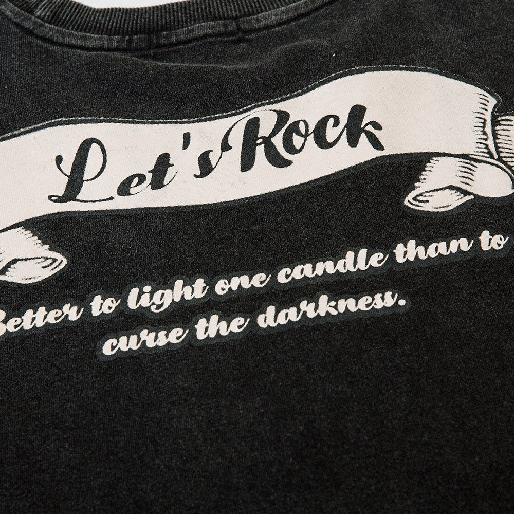 "Let's Rock" Unisex Men Women Streetwear Graphic Sweatshirt Daulet Apparel