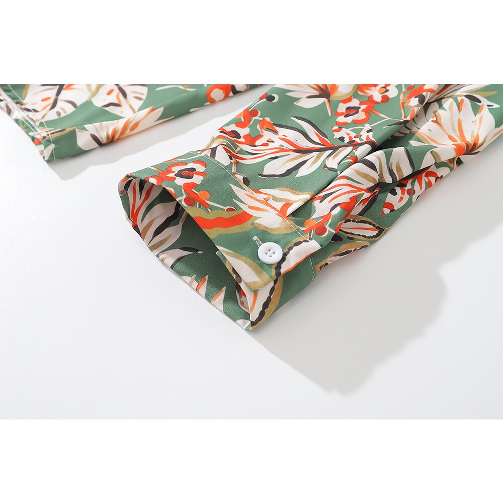 "Branches" Unisex Men Women Streetwear Graphic Button Up Shirt Daulet Apparel