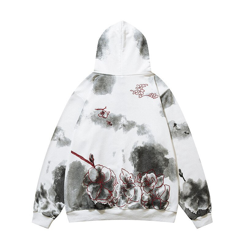 "Bloody Rose" Unisex Men Women Streetwear Graphic Hoodie Daulet Apparel