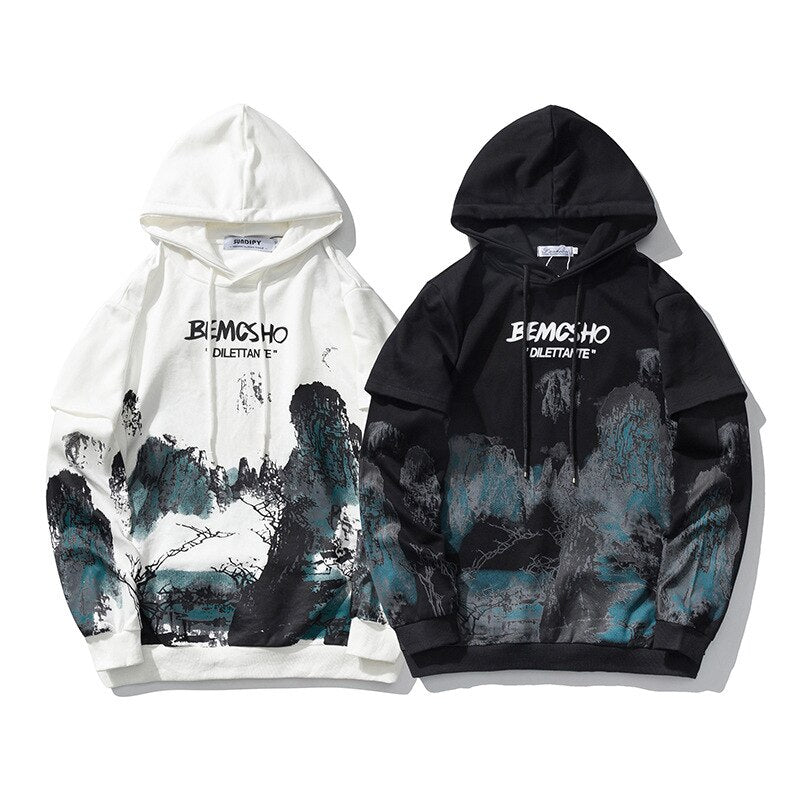 "Landscape" Unisex Men Women Streetwear Graphic Hoodie Daulet Apparel