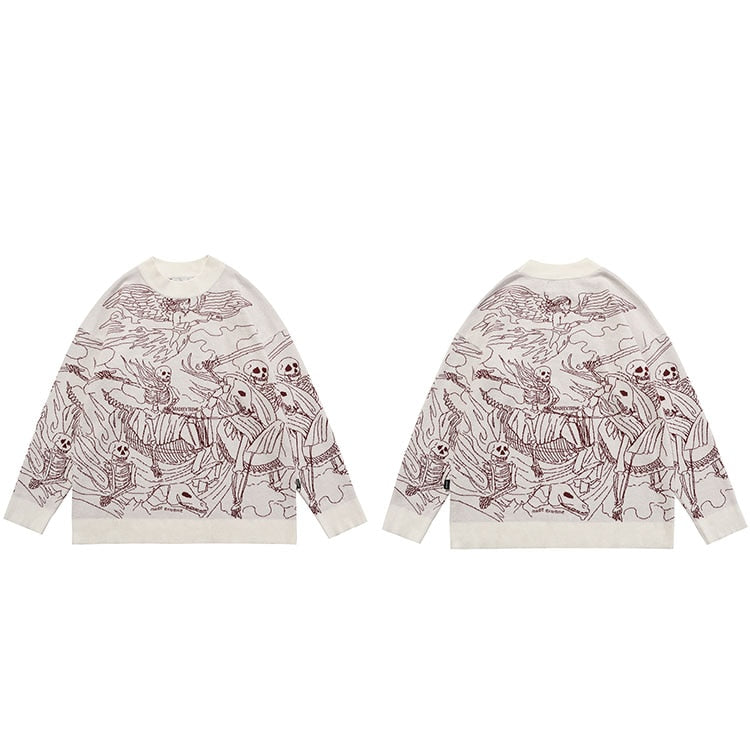 "Dead Army" Unisex Men Women Streetwear Graphic Sweater Daulet Apparel