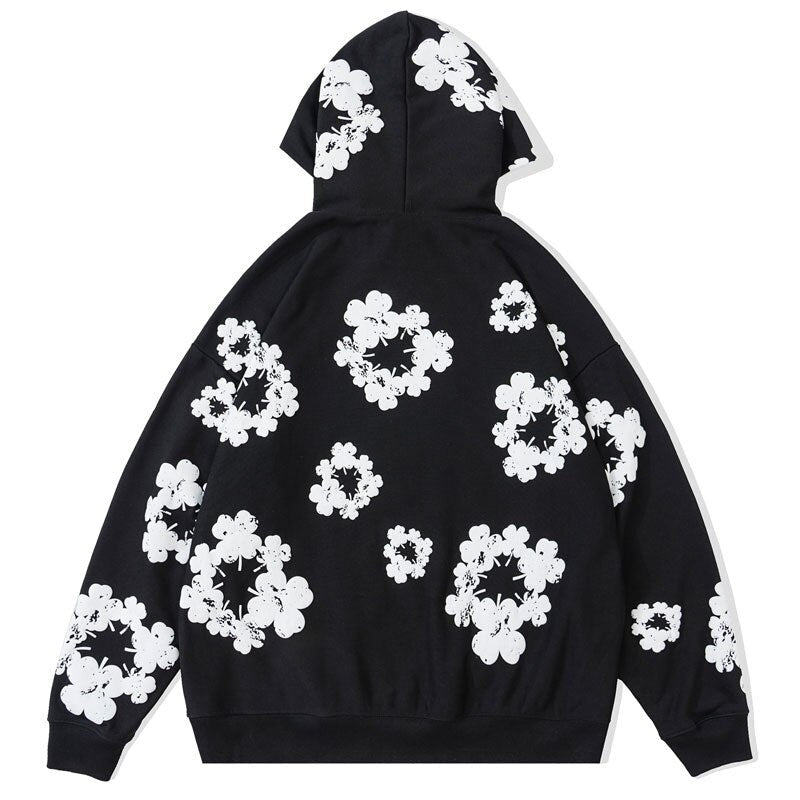 "White Snow" Unisex Men Women Streetwear Graphic Hoodie Daulet Apparel