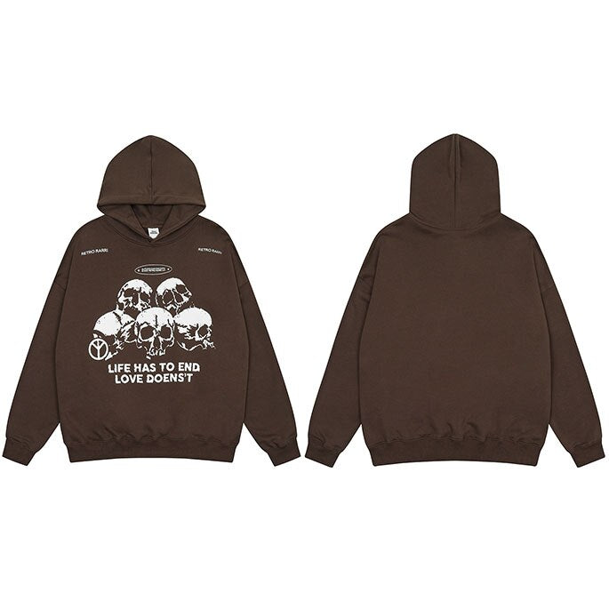 "End Of The Road" Unisex Men Women Streetwear Graphic Hoodie Daulet Apparel