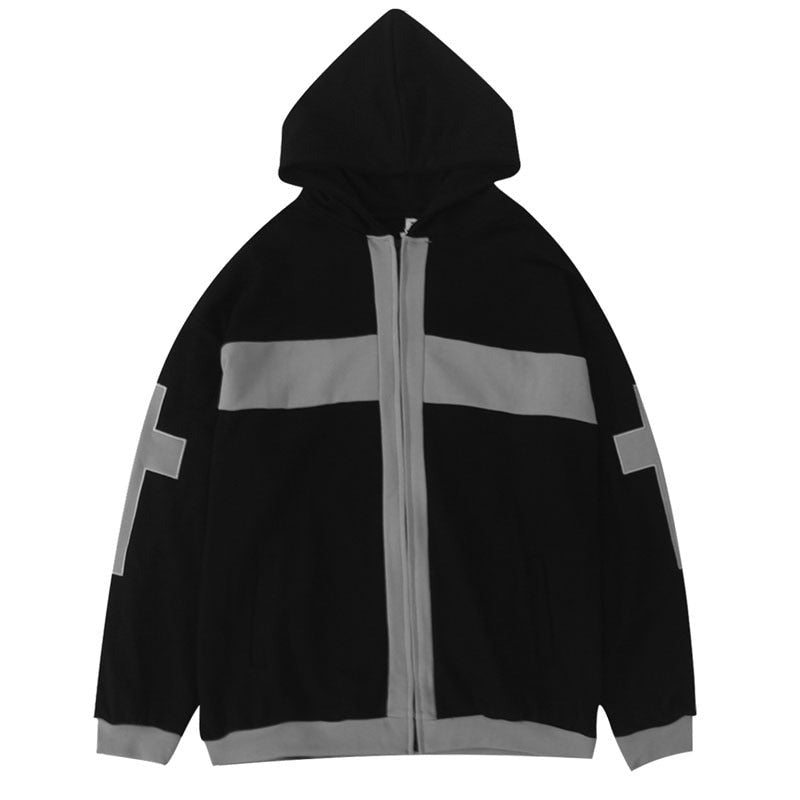 "Criss Cross" Unisex Men Women Streetwear Graphic Hoodie Daulet Apparel