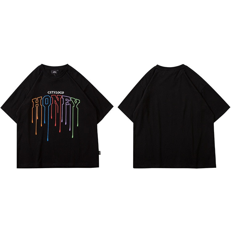 "Honey" Unisex Men Women Streetwear Graphic T-Shirt Daulet Apparel