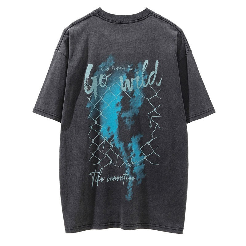 "Lost Upstairs" Unisex Men Women Streetwear Graphic T-Shirt Daulet Apparel