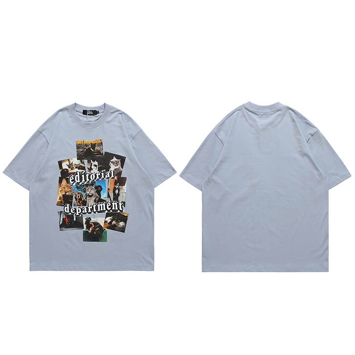 "Editorial" Unisex Men Women Streetwear Graphic T-Shirt Daulet Apparel