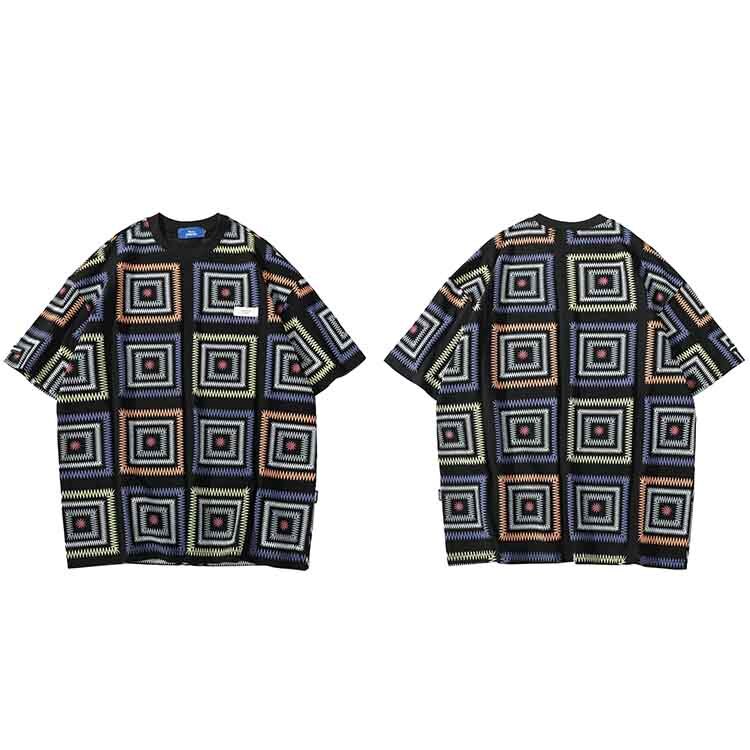 "Square Dance" Unisex Men Women Streetwear Graphic T-Shirt Daulet Apparel