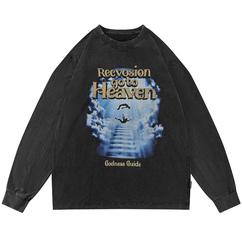 "Heaven" Unisex Men Women Streetwear Graphic Sweatshirt Daulet Apparel