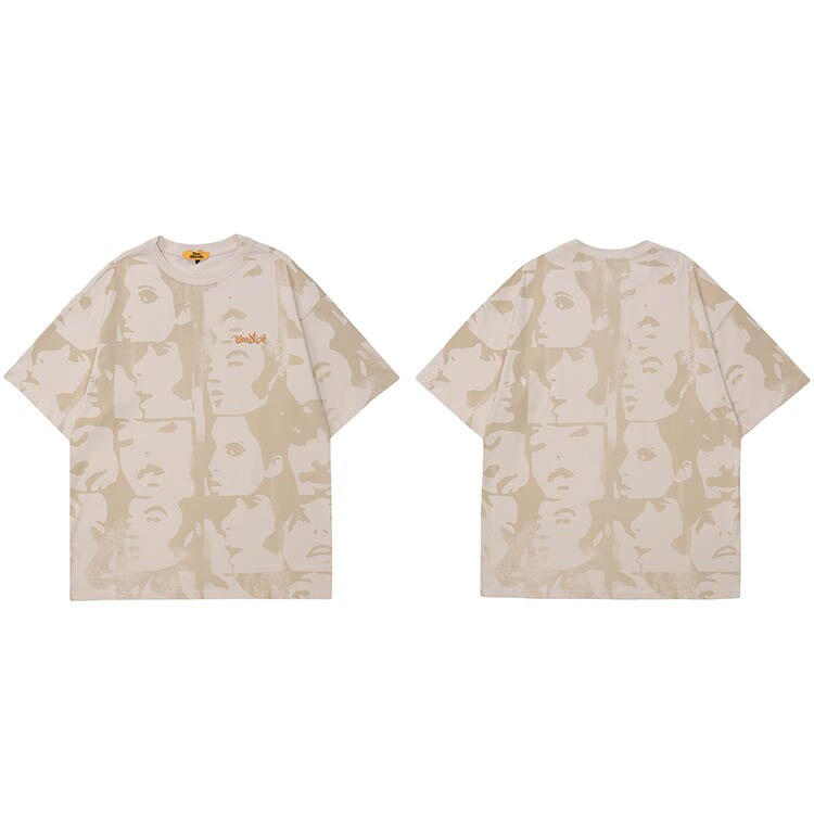 "Red Face" Unisex Men Women Streetwear Graphic T-Shirt Daulet Apparel