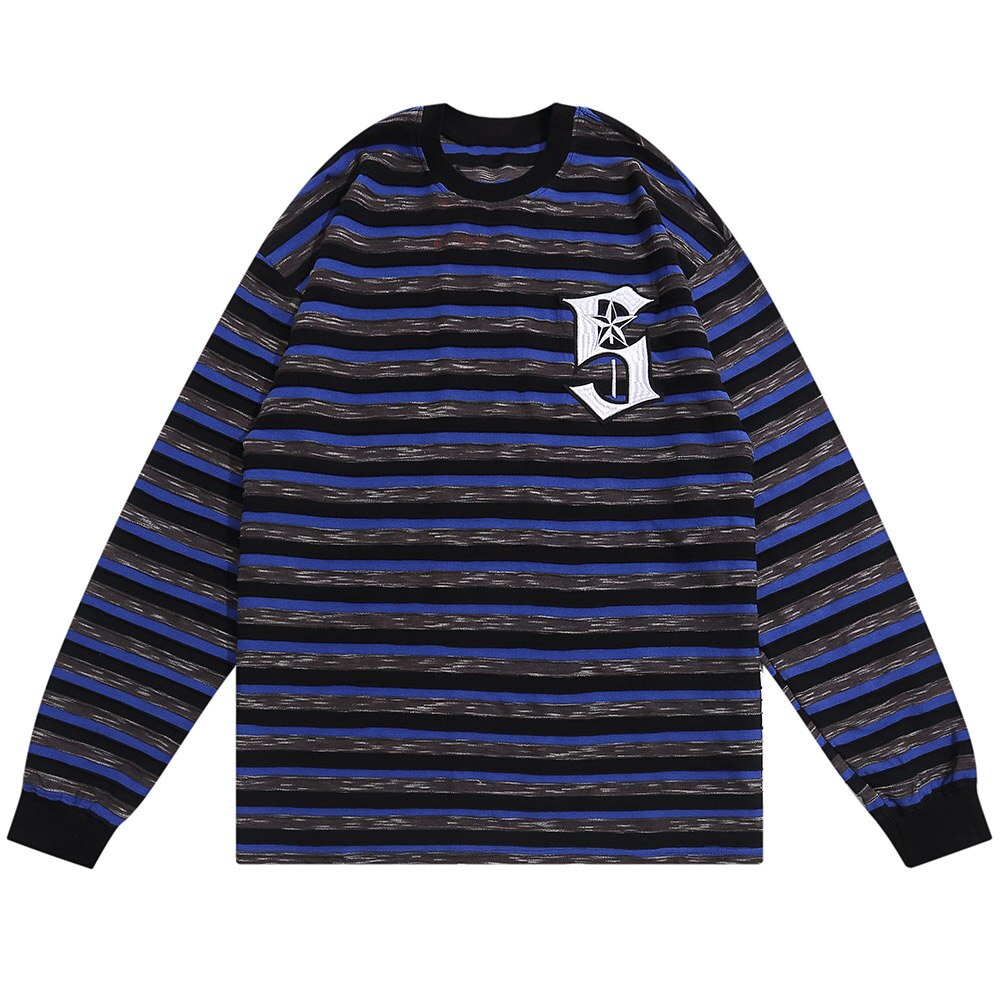 "Striped Along" Unisex Men Women Streetwear Graphic Sweatshirt Daulet Apparel