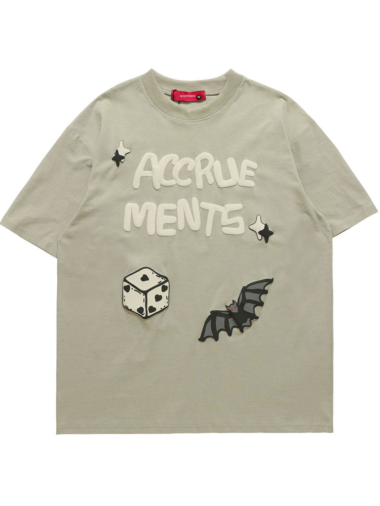 "Roll The Dice" Unisex Men Women Streetwear Graphic T-Shirt Daulet Apparel