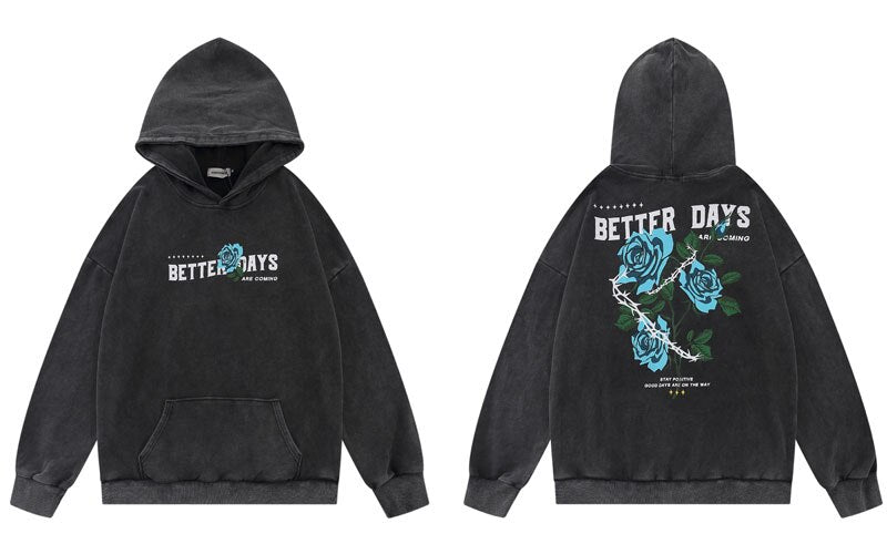 "Better Days" Unisex Men Women Streetwear Graphic Hoodie Daulet Apparel