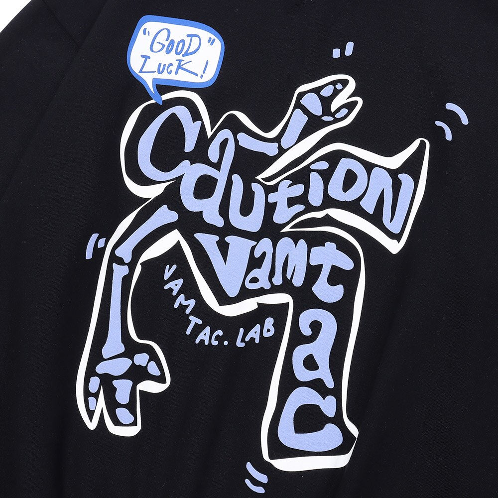 "Caution" Streetwear Unisex Men Women Graphic Hoodie Daulet Apparel