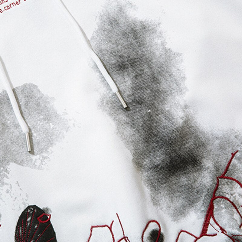 "Bloody Rose" Unisex Men Women Streetwear Graphic Hoodie Daulet Apparel