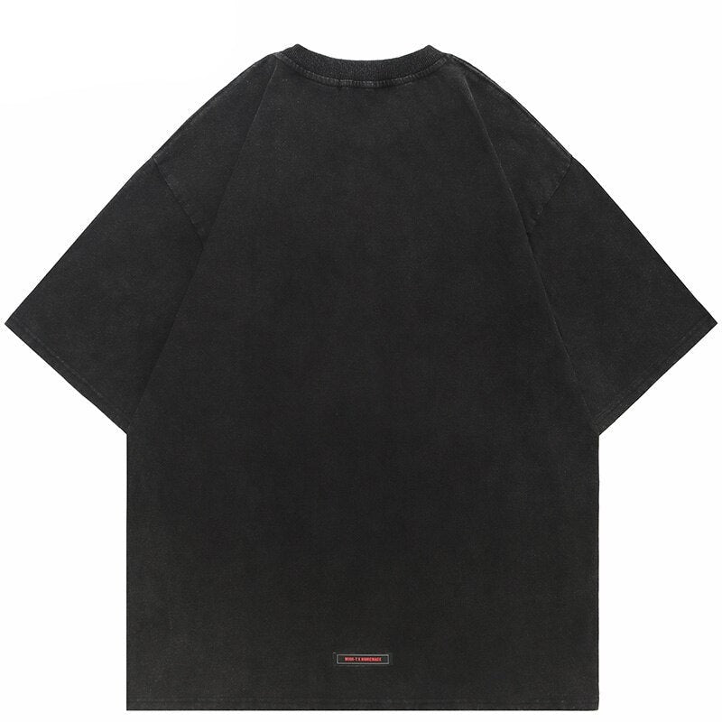 "Snake Skeleton" Unisex Men Women Streetwear Graphic T-Shirt Daulet Apparel