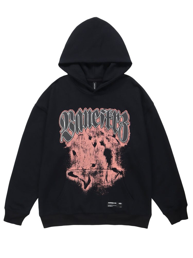 "Red Smoke" Unisex Men Women Streetwear Graphic Hoodie Daulet Apparel