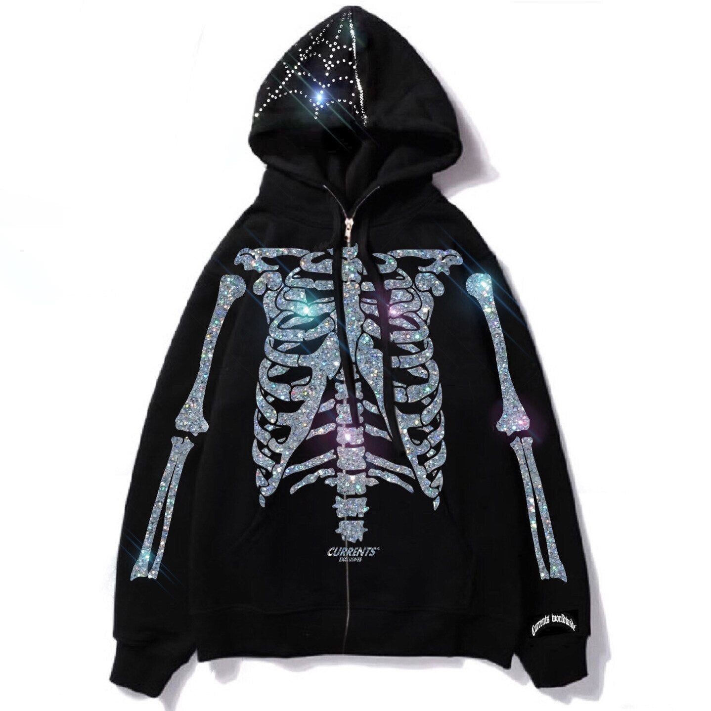 "Rhinestones" Unisex Men Women Streetwear Graphic Hoodie Daulet Apparel