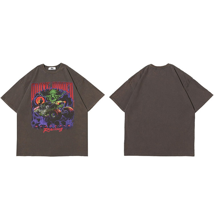 "Monster Truck" Unisex Men Women Streetwear Graphic T-Shirt Daulet Apparel