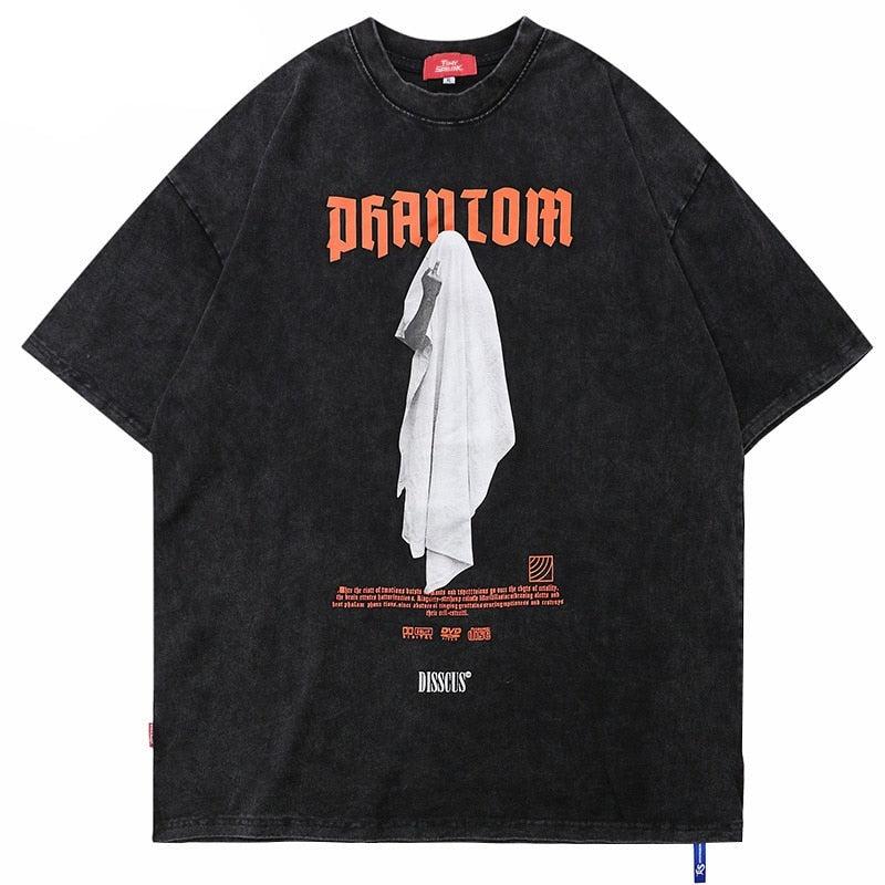 "Phantom" Unisex Men Women Streetwear Graphic T-Shirt Daulet Apparel