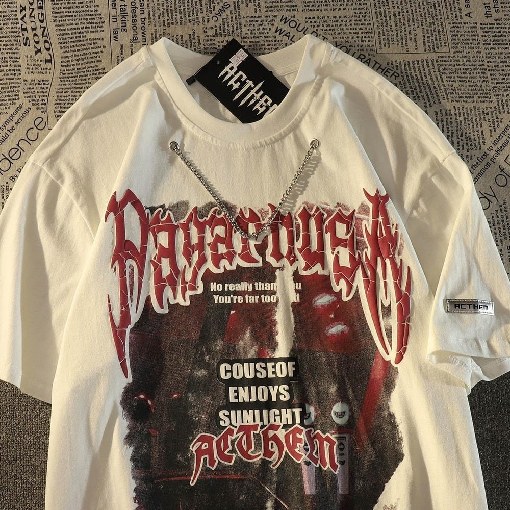 "Enjoy The Sunlight" Unisex Men Women Streetwear Graphic T-Shirt Daulet Apparel