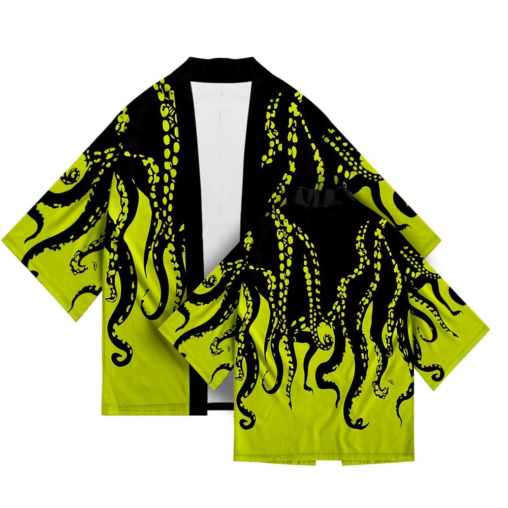 "Winter Waves" Unisex Men Women Streetwear Graphic Kimono Daulet Apparel