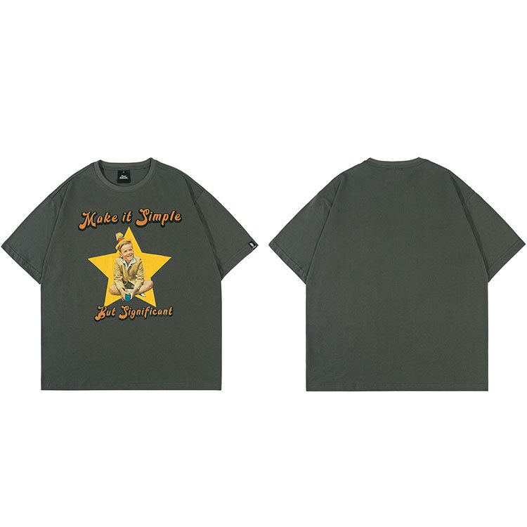 "Keep It Simple" Unisex Men Women Streetwear Graphic T-Shirt Daulet Apparel