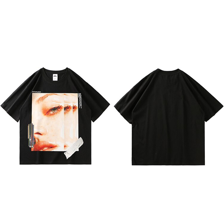 "Red Lips" Unisex Men Women Streetwear Graphic T-Shirt Daulet Apparel